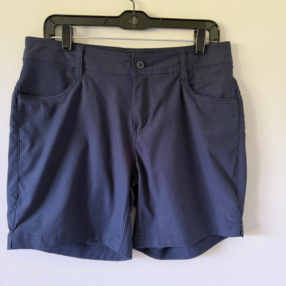 Prana Standard Fit Navy Utility Shorts Womens Size 10 Outdoors Hiking Gorpcore - Picture 8 of 9